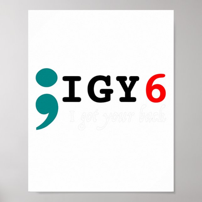 Póster Semicolón Tengo Tu Conciencia Del Suicidio Del Ck (Frente)