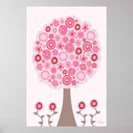 Póster Semillas de árbol de amor rosado