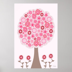 Póster Semillas de árbol de amor rosado