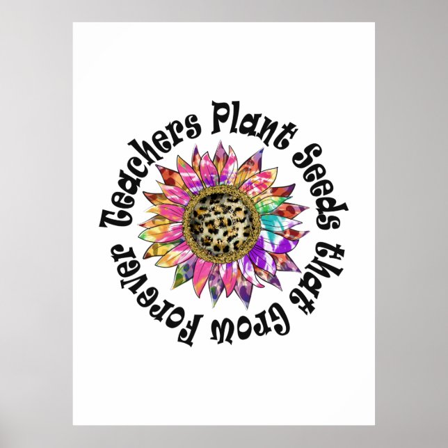 Póster Semillas de plantas de profesores (Frente)