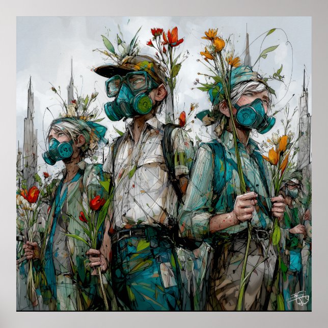 Póster Semillas de resistencia - Poster Solarpunk (Frente)