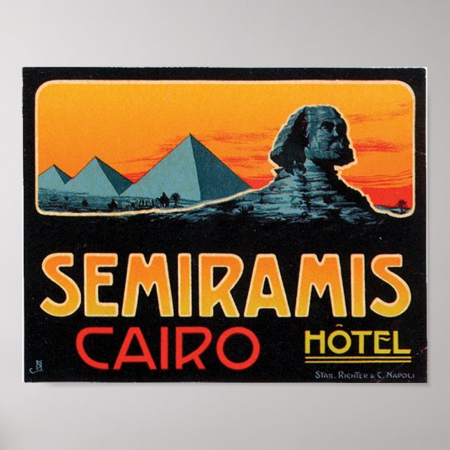 Póster Semiramis Hotel Cairo (Frente)