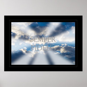 Póster Semper Fidelis y Nubes