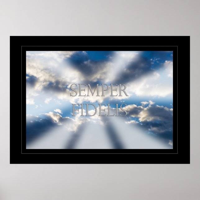 Póster Semper Fidelis y Nubes (Frente)