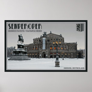 Póster Semperoper - teatro de la ópera de Dresden