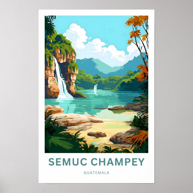 Póster Semuc Champey Guatemala Viaje Imprimir (Frente)