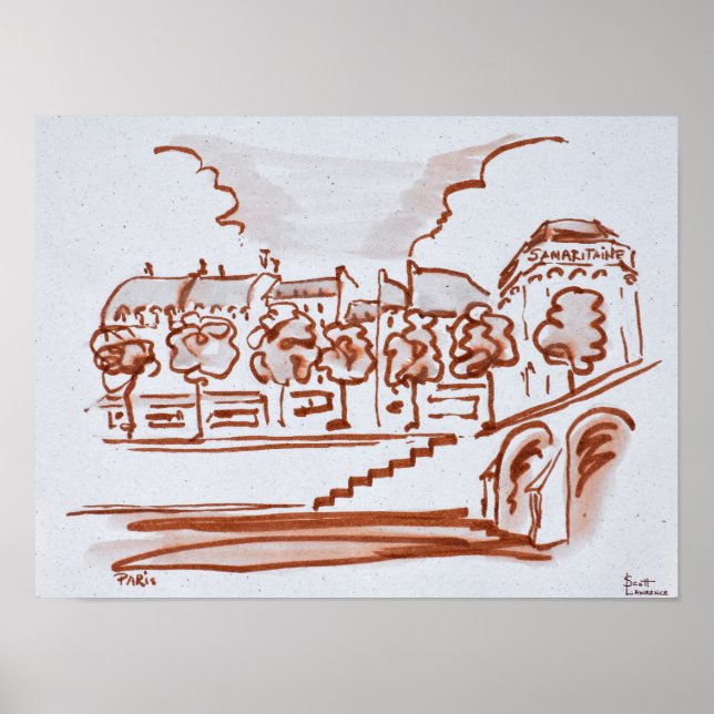 Póster Sena a Samaritaine | París, Francia (Frente)