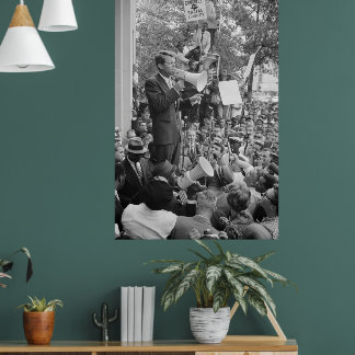 Póster Senador Robert Kennedy haciendo campaña para Presi