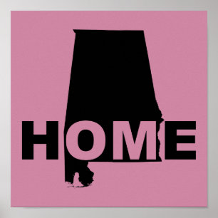 Póster Señal de Alabama Hogar Lejos del Estado