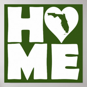 Póster Señal de la Casa Hogar de Florida