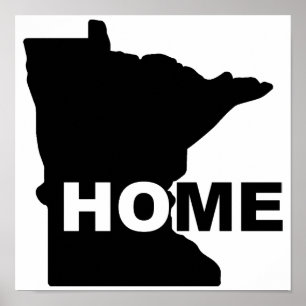 Póster Señal de Minnesota Hogar Lejos del Estado