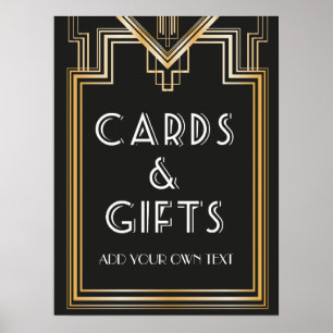 Póster Señalización de grandes tarjetas y regalos inspira