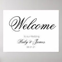 Señalización de papel del Poster de bienvenida del