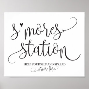 Póster Señalización del Fiesta Favor de la Estación S'mor