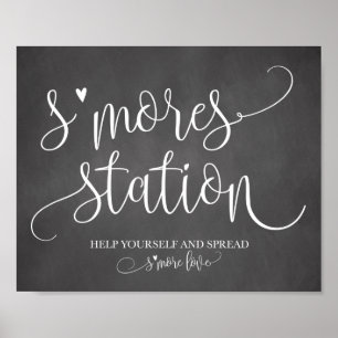 Póster Señalización del Fiesta Favor de la Estación S'mor
