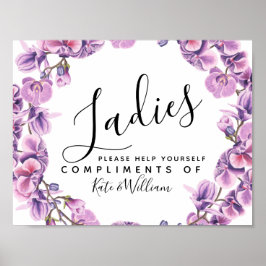 Póster señas de baño para mujeres - cesta de artículos de