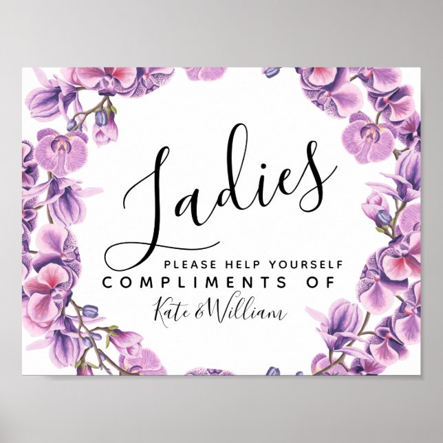 Póster señas de baño para mujeres - cesta de artículos de (Frente)