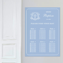 Póster Sencilla cruz floral sobre la placa de asiento del