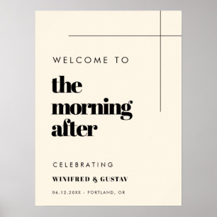 Póster Sencilla elegancia y moda La mañana después de la