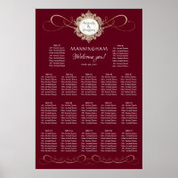 Sencilla Elegante Asiento De Boda Negro Swirl Gold