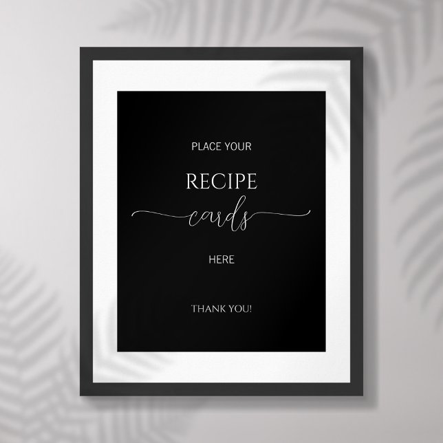 Póster Sencilla escritura minima tarjetas de recetas de d (Subido por el creador)