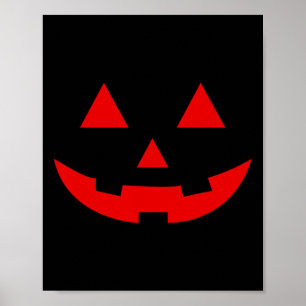 Póster Sencilla sandía Jack O Lantern Summer Halloween