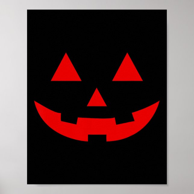 Póster Sencilla sandía Jack O Lantern Summer Halloween (Frente)