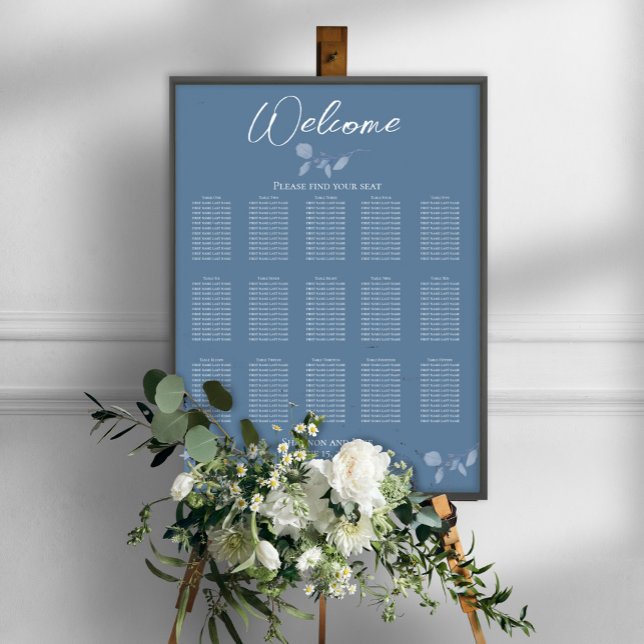 Póster Sencilla tabla de asientos de la recepción de boda (Subido por el creador)
