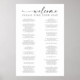 Póster Sencillamente Poster de la tabla de asientos de Bo