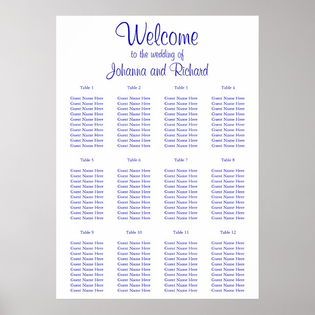 Póster Sencillas y esenciales, sillas azules (Frente)