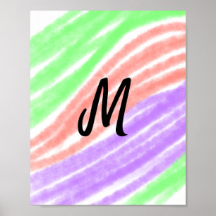 Póster Sencillo color añadir la imagen de nombre de texto