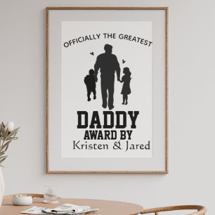 Póster Sencillo día del padre más grande personalizado