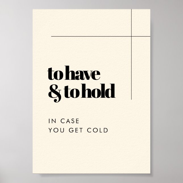 Póster Sencillo elegante de tener y mantener la manta Bod (Frente)