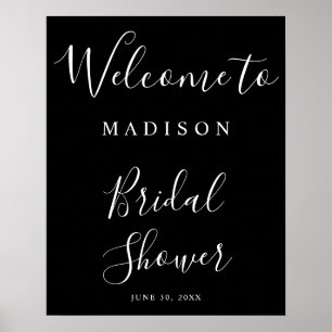 Póster Sencillo elegante guión seña de bienvenida de duch