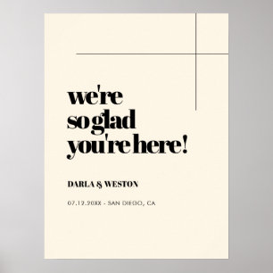 Póster Sencillo, elegante y moda Muy contento de estar aq