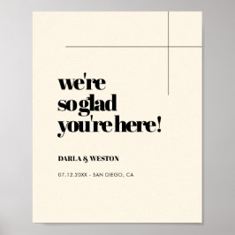 Póster Sencillo, elegante y moda Muy contento de estar aq