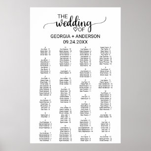 Póster Sencillo gráfico alfabético negro