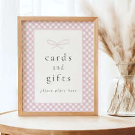 Póster Sencillo Rótulo Baby Shower de color rosa rosado d