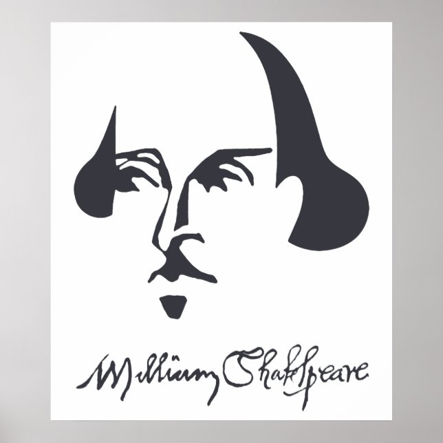 Póster Sencillo Shakespeare con firma (Frente)