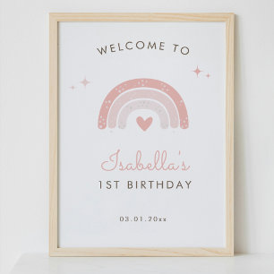Póster Sencillo símbolo de bienvenida de cumpleaños del a