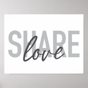 Póster Sencillo, urbano, moderno y moderno tipo Share Lov