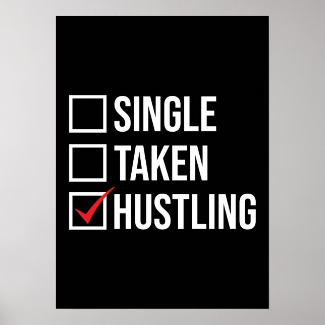 Póster Sencillo vs Tablero vs HUSTLING, Gimnasio, Hustle, (Frente)