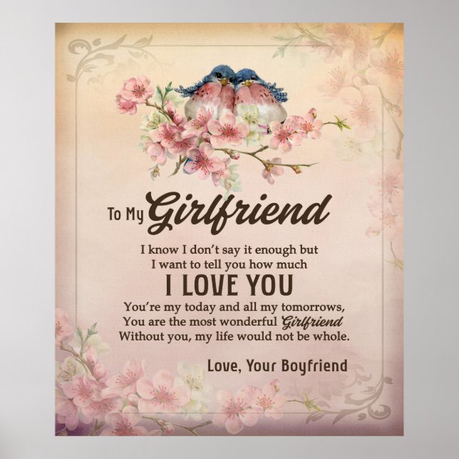 Póster Send Love To My Girlfriend, From Your Boyfriend (Frente)