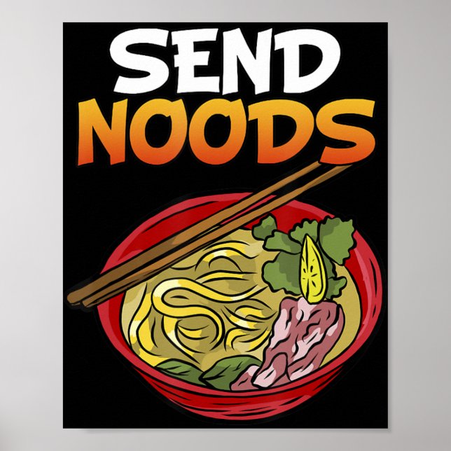 Póster Send Noods Kakashi Bowl Ramen Japan Ahegao Anime J (Frente)