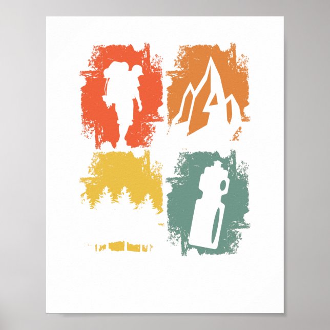 Póster Senderismo de época (Frente)