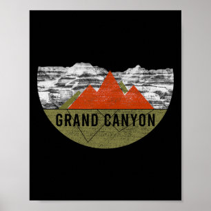 Póster Senderismo de montaña vintage USA - Parque Naciona