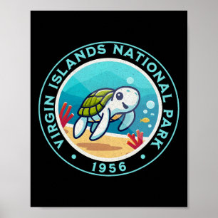 Póster Senderismo De Tortugas En El Parque Nacional De La