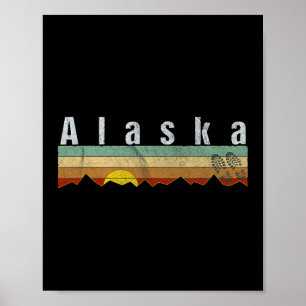 Póster Senderismo en Alaska - Regalo de camiseta vintage