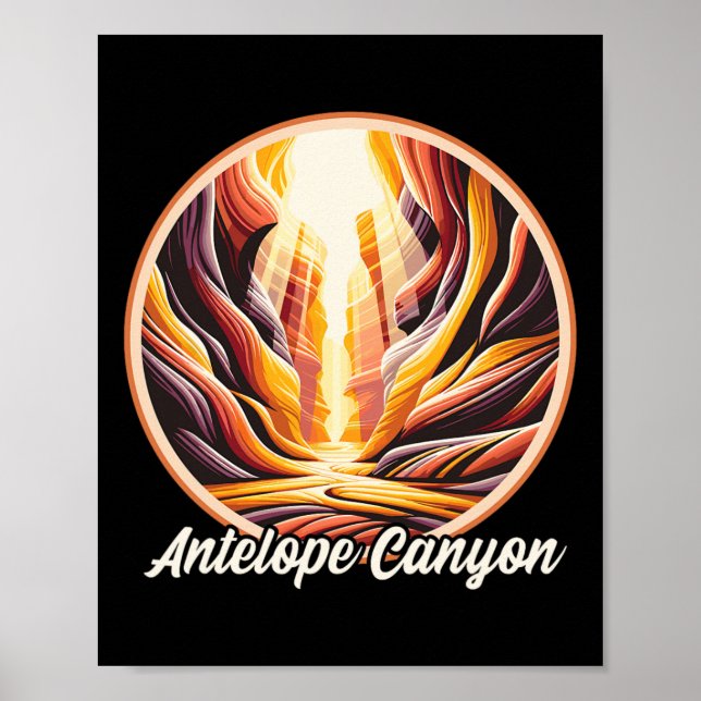 Póster Senderismo en Antelope Canyon (Frente)