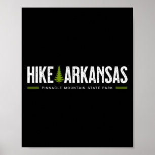 Póster Senderismo en Arkansas Parque Estatal Pinnacle Mou